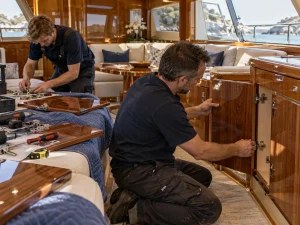 yacht cabinet refacing in Juno Beach for South Florida yacht interiors